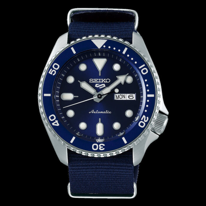 Seiko 5 Sports Automatic SKX Blue Dial Blue NATO Strap Watch For Men - SRPD51K2 - Image 12